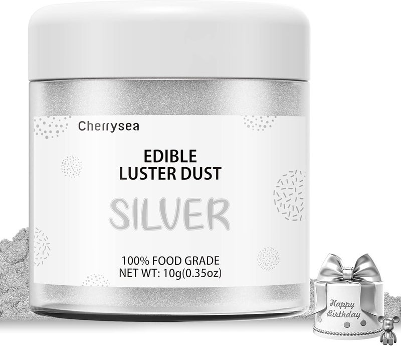 Cherrysea Silver Edible Luster Dust - 10g - Image 1